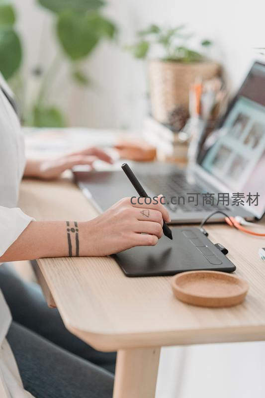 设计师手绘板创作，专注数字艺术