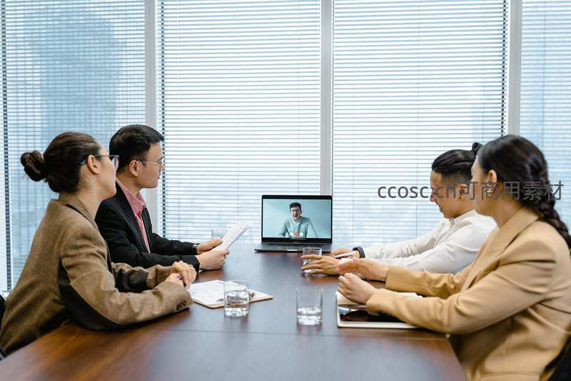 跨国团队进行视频会议沟通