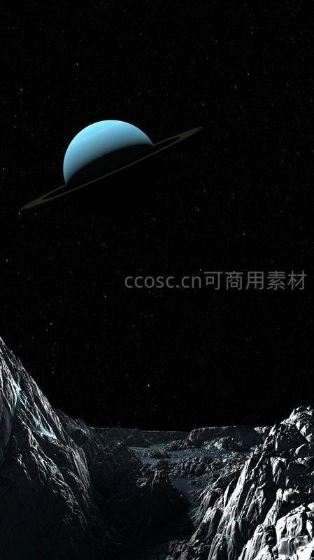 外星地貌仰望环行星，科幻感十足宇宙奇景