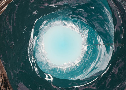 漩涡中心见蓝天