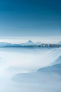 云海缭绕山峦叠嶂如仙境