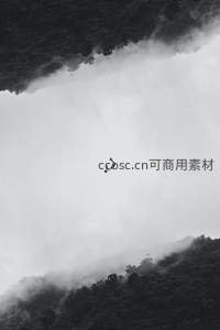 黑白影像中飞鸟穿越云海