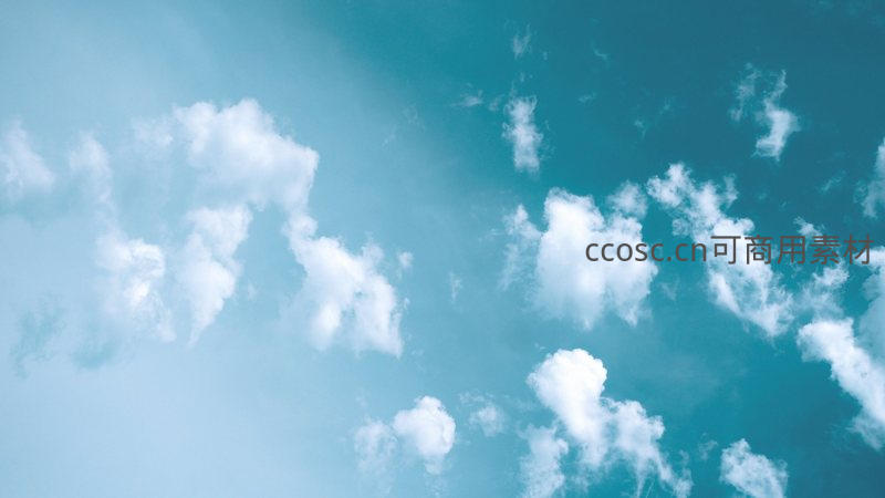 蔚蓝天空中漂浮的朵朵白云
