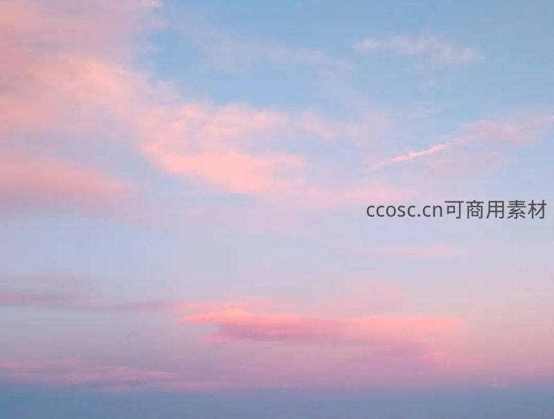 粉蓝交织的温柔暮色