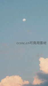晴空高悬皎洁圆月