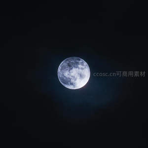 深空背景下孤寂的蓝月