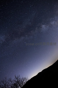 仰望星河，山脊勾勒宇宙边界
