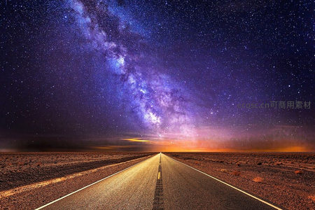 沙漠公路上的银河拱桥