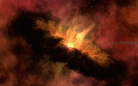 红色星云中爆发的恒星之光