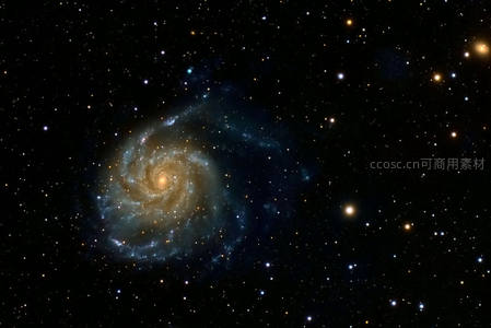 旋涡星系在星海中的优雅旋转