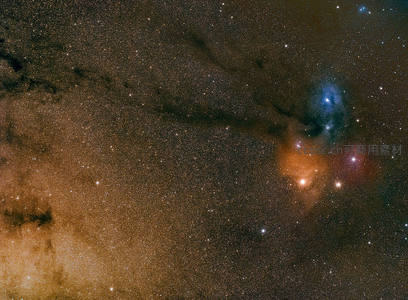 深空星云特写，色彩斑斓的宇宙奇观