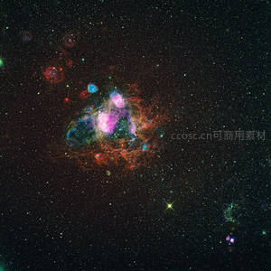 绚丽星云绽放，色彩斑斓如画