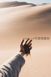 掌心细沙随风飘散瞬间