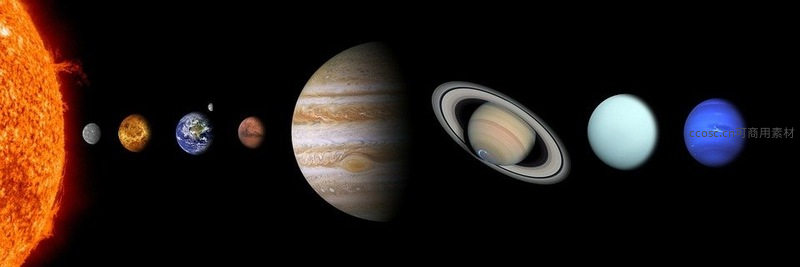 太阳系行星排列图