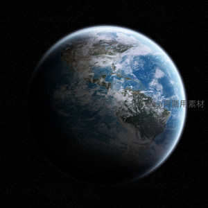 蔚蓝地球悬浮于浩瀚星空之中
