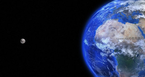 地球与月球同框的宇宙视角