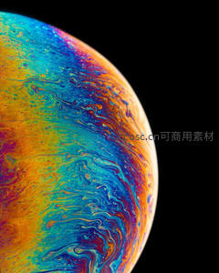肥皂泡表面虹彩斑斓的微观世界