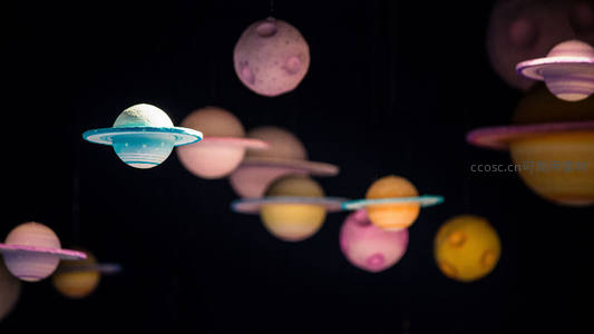 梦幻宇宙行星模型悬空展示