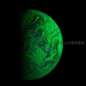 绿色漩涡的神秘星球