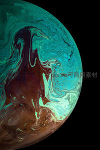 青绿与深褐交织的奇幻星球