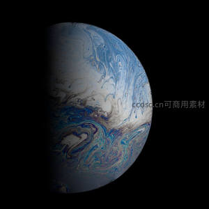 蓝白漩涡星球艺术特写