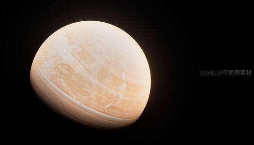 橙色气态巨行星特写