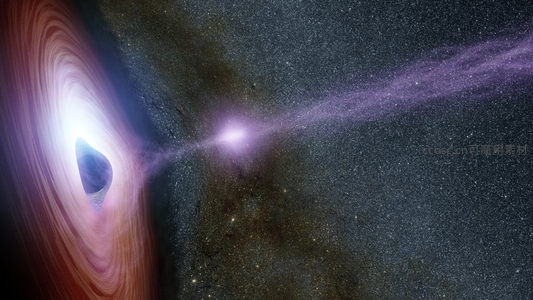 黑洞吞噬星云奇观