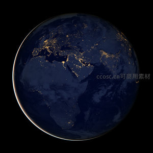 地球夜景航拍展现人类文明灯火