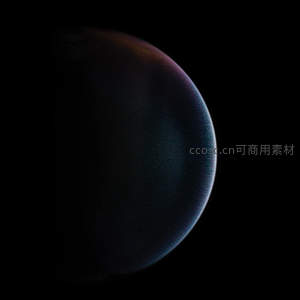 深空中的神秘星球剪影