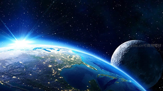 地球与月球的壮丽宇宙之舞