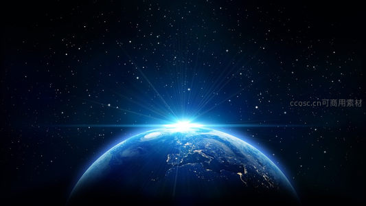 星光下的地球闪耀生命之光