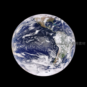 地球卫星图，美洲大陆云海翻腾