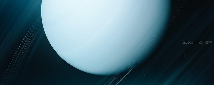 淡蓝色气态巨行星特写