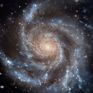 旋涡星系中心，恒星诞生的璀璨漩涡