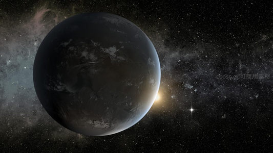 遥远星球沐浴在恒星光芒中