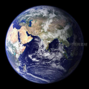 蔚蓝地球全景，亚欧大陆尽收眼底