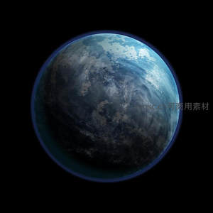 科幻风格的蓝色星球