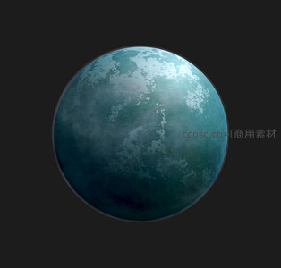 青绿色调的幻想星球