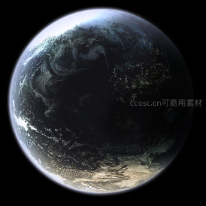 夜幕地球：城市灯火点亮的蔚蓝星球