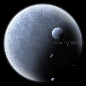 深空中的星球与卫星群