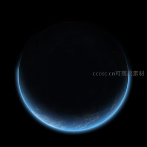 地球暗面与蓝色光晕