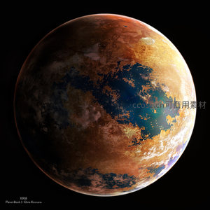 锈红色外星行星的神秘地貌