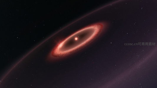 恒星周围的尘埃盘艺术渲染