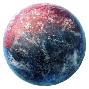 红蓝双色异星地球概念图