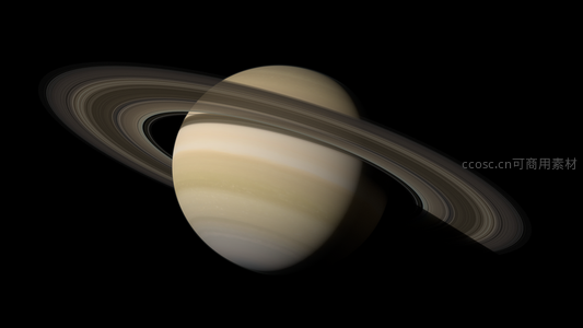 土星环带环绕的壮丽行星特写