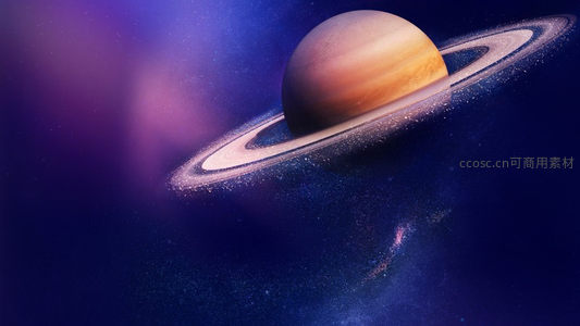 土星环在深空中的壮丽景象