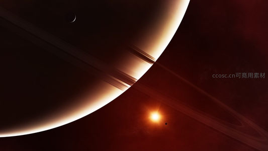 行星边缘的恒星日落