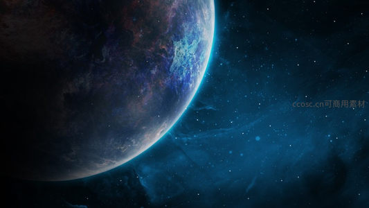 蓝色星球边缘光晕