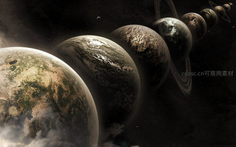 太阳系行星排成一线的宏伟景象