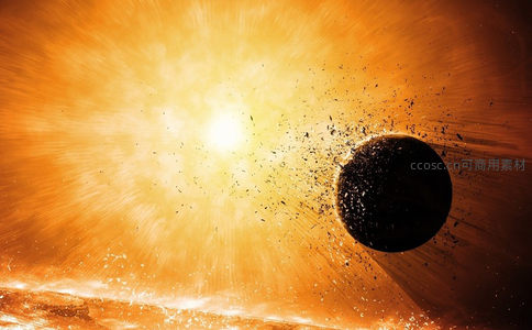 炽热恒星爆发吞噬行星的瞬间
